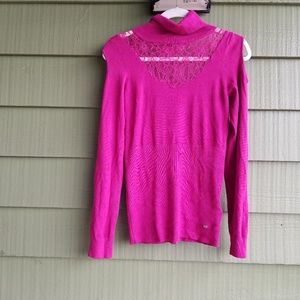 NWT Guess Magenta Turtleneck Sweater